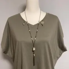 ビジューピアスとロングネックレス 3点セット ビンテージ　アンティーク　レトロ