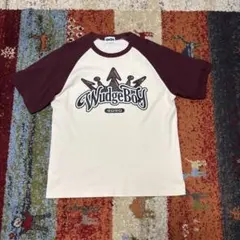 WudgeBoy 9090 ラグランTシャツ クリーム/バーガンディ