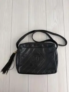 CHANEL シャネル バイアスステッチ ココマーク フリンジ ショルダーバッグのサムネイル