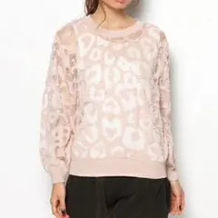 Supreme.La.La. ピンク ハート レオパード ニット