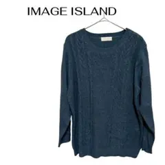 B0248IMAGE ISLANDニットセーター長袖 Uビジネス　チュニック