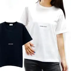 新品 SAINT LAURENT ロゴプリント Tシャツ ホワイト Mのサムネイル