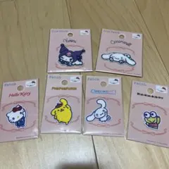 セリア　サンリオ　キャラクター ワッペンセット 6点