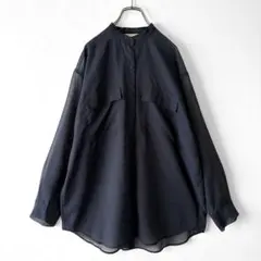 定価1.5万 BEAUTY&YOUTH コットンオーガンジーバンドカラーシャツ 