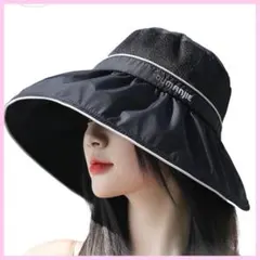 帽子 つば広 日よけ UVカット 紫外線対策 折り畳み 自転車 バケットハット