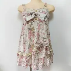 y2k LIZ LISA ミニワンピ 花柄 姫カジ 姫ギャル 平成ギャル フリル y2k LIZ LISA ミニワンピ 花柄 姫カジ 姫ギャル 平成ギャル フリル
