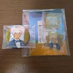 名探偵コナン　コナン展　原作絵　降谷零　安室透　缶バッジ　キーホルダー