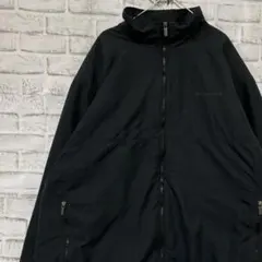 コロンビア　ナイロンジャケット中綿　ブラック2XL ロゴ刺繍アウトドア0202