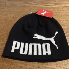 キッズ　PUMA ニット帽　黒