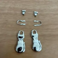 猫型ファスナー引き手 2個セット