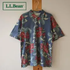 OLD LLBean 総柄ポロシャツ 90s 花柄のサムネイル