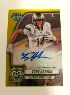Tory Horton　auto /75　Yellow Refractor