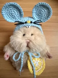 ♡はむにぎり用♡ ねずみ帽子とレモンのポシェット