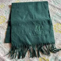 Courreges グリーン マフラー フリンジ付き