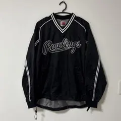 Rawlings ブラックナイロンジャケット プルオーバー