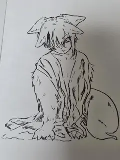 手描きイラスト 獣人 オリジナル アート