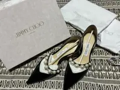 【期間限定値下げ】JIMMY CHOO パールパンプス ブラック　Aurelie