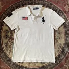 Polo by Ralph Lauernビックポニー ポロシャツ　swag 白黒 ラルフローレン ポロシャツ 日本国旗 ビッグポニー 刺繍ロゴ