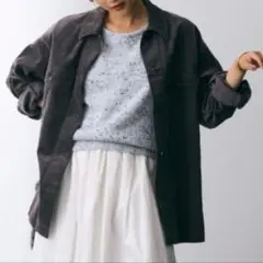 美品✨バビロン　ネップコンパクトプルオーバー　グレー　ノースリーブニット