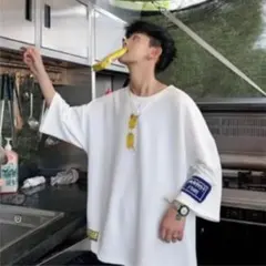 【ラスト2着】オーバーサイズ　ユニセックス　ストリート　韓国風　Tシャツ