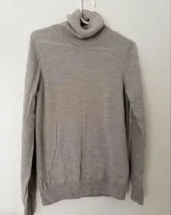 無印良品◯タートルネック ニット ベージュ 長袖 L