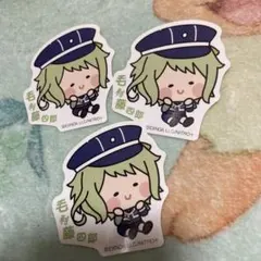 刀剣乱舞 んまほっぺ ステッカー 毛利 計3枚