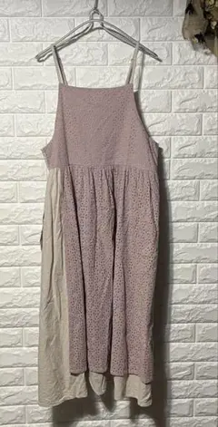 Samansa Mos2 オーバーレースキャミワンピース ラベンダー