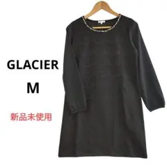 GLACIER M 新品未使用 長袖ワンピース レース 黒 ブラック セレモニー