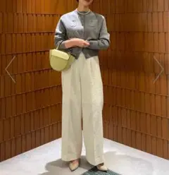 美品✨Ballsey ライトスラブツイード サスペンダーワイドパンツ　ホワイト