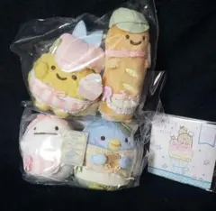 新品3点★すみっコマルシェ　てのりぬいぐるみ　あじふらい　パン店長 ノベルティ 新品3点☆すみっコマルシェ てのりぬいぐるみ あじふらい パン