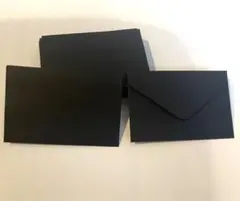 ブラック　ミニ封筒　35枚セット