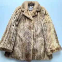 Lunaaaaaa様用エンバパステルミンク 高級毛皮コート 襟元アップ 11号