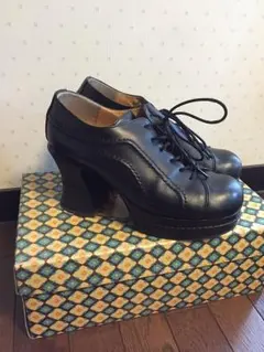 あしながおじさん 黒 紐靴