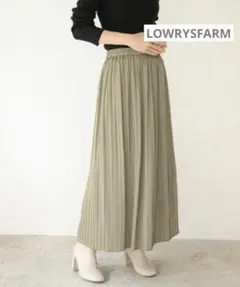 〈LOWRYSFARM〉マットシャイニープリーツスカート