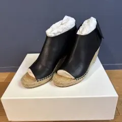 セリーヌ CELINE ウェッジソールサンダル　レザー 36 ブラックのサムネイル