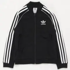 adidas ジャージ　トラックジャケット　140 キッズ　ブラック　美品