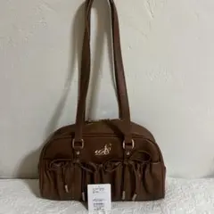 【NICE CLAUP♡】リボン ショルダーバッグ ブラウンのサムネイル