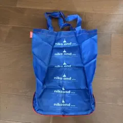 niko and ... エコバッグ ブルー 折りたたみ