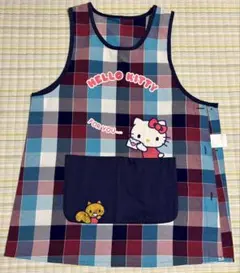 ハローキティ エプロン チェック柄のサムネイル