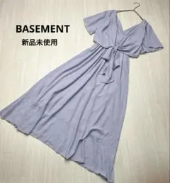 ● 未使用　basement online シアーフレアワンピース　F