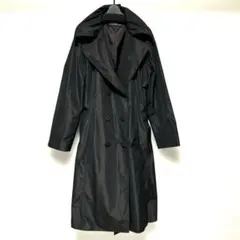 レリアン ロングコート ブラウン 光沢 シャカシャカ生地