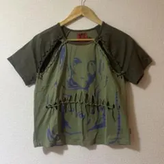 美品HEAVEN BY MARC JACOBS 半袖ポロシャツ カーキ　XS 美品HEAVEN BY MARC JACOBS 半袖ポロシャツ カーキ XS