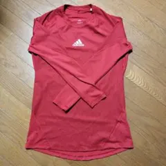 adidas レッド 長袖インナー　 Lサイズ
