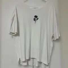 Adrer Tシャツ ホワイト 薔薇刺繍