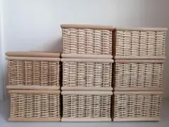 【専用】MUJI　無印良品　重なるブリ材長方形ボックス（小）8個＋蓋1枚セット