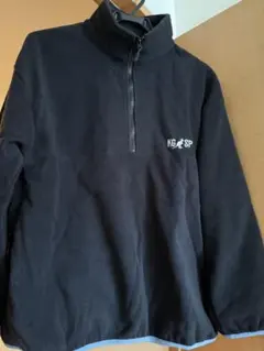 KANGOL SPORT 黒 フリース ハーフジップジャケット