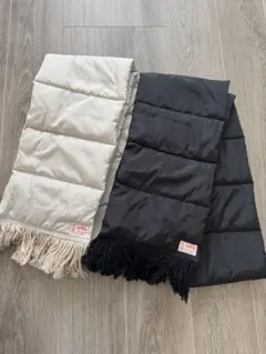 java ダウンマフラー　中綿マフラー　2色セット