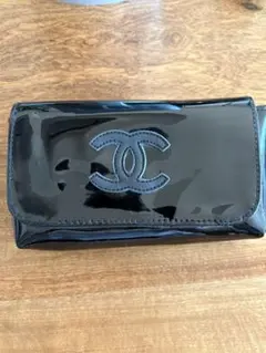 CHANEL ノベルティ 大判ポーチ キルティング 黒 - メルカリ
