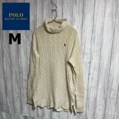 【美品】ラルフローレン カシミヤブレンド ケーブルニット ワンピース 現行タグ