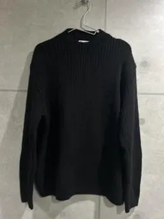 ZARA ブラック リブ編みセーター L